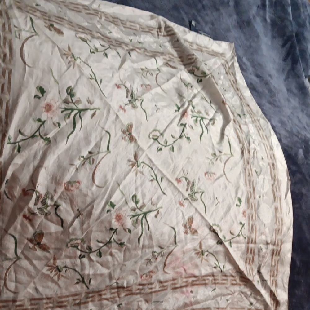 Ralph Lauren Cream Floral Scarf